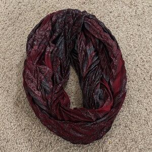 Target Red and Grey Infinity Sparkle Scarf